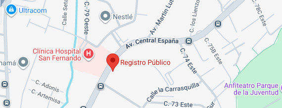 Ubicación de la Dirección Nacional de Firma Electrónica Panamá